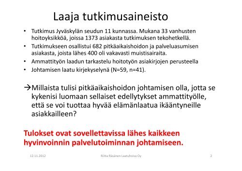 Ikääntyneiden palvelutarpeet, elämänlaatu ja ... - Sosiaalikollega