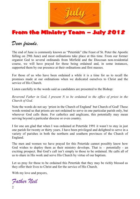 July 2012 - St Faith's home page