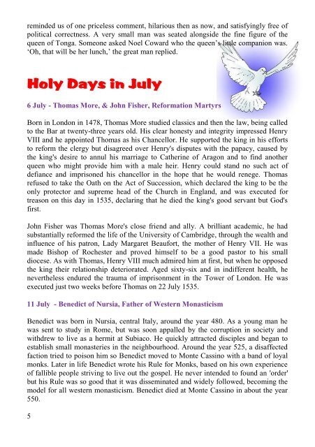 July 2012 - St Faith's home page