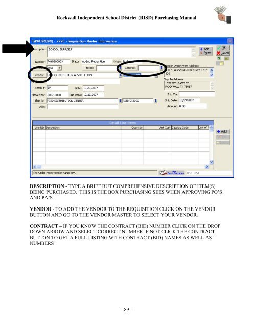 Purchasing Manual - Rockwall ISD