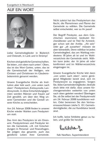 Auf ein Wort - Evangelisch in Büderich