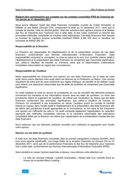 NOTE D'INFORMATION Offre Publique de Retrait Obligatoire visant ...