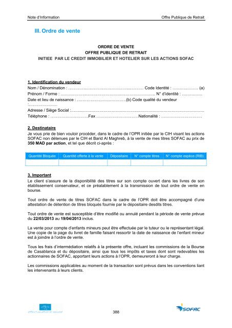 NOTE D'INFORMATION Offre Publique de Retrait Obligatoire visant ...