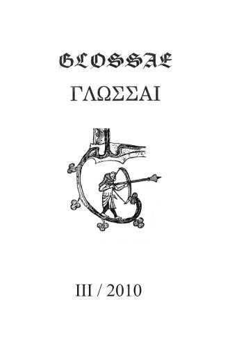 Glossae 3/2010 - Glossa ry