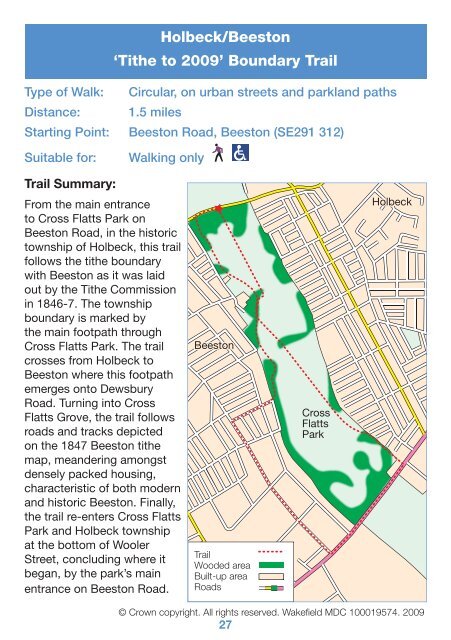 Holbeck (Beeston) - Tracks in Time, the Leeds Tithe Map Project