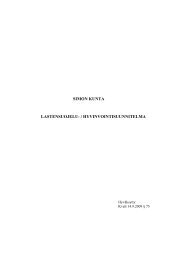 Simon lastensuojelu- ja hyvinvointisuunnitelma 2009 - Sosiaalikollega