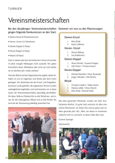 Tennisschule Dohmes & Golomb - TGW-Website - on the line