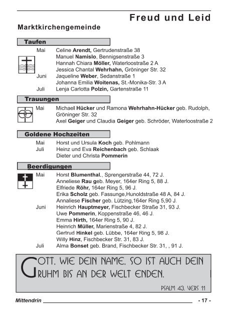Mittendrin - Evangelisch Lutherische Hamelner Münster St. Bonifatius