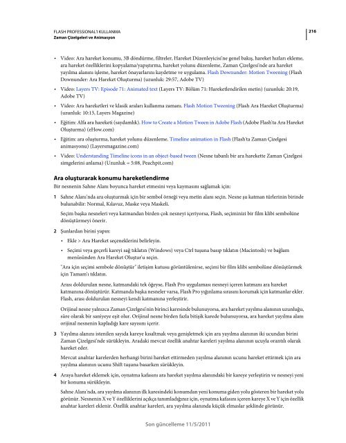 Flash Cs5.5 TÃ¼rkÃ§e EÄitim KitabÄ± (Adobe.com-Pdf)