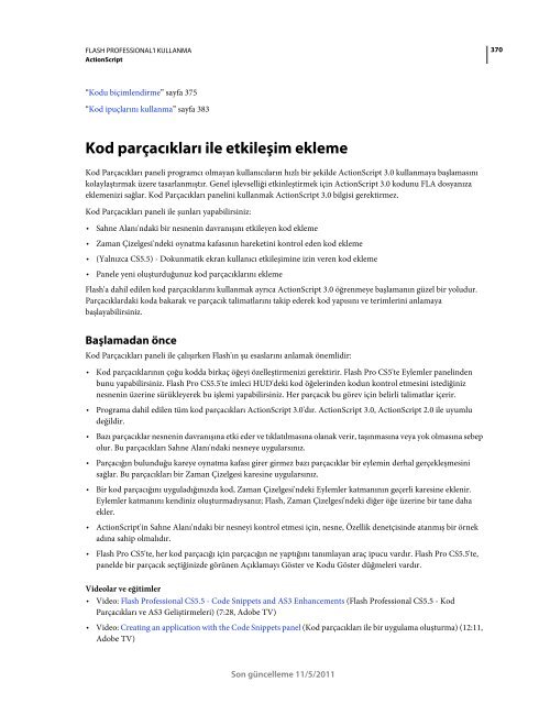 Flash Cs5.5 TÃ¼rkÃ§e EÄitim KitabÄ± (Adobe.com-Pdf)