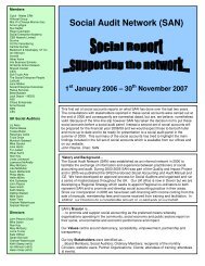 SAN Social Accounts summary - 2007 - The Social Audit Network