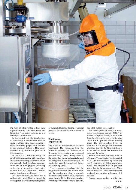 in the Finnish chemical industry - Kemia-lehti