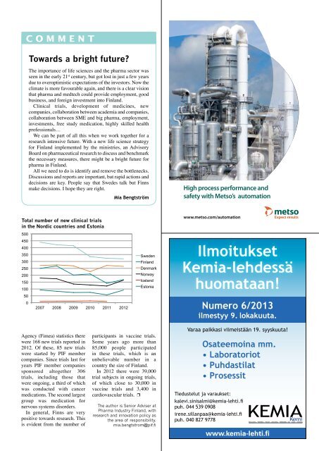 in the Finnish chemical industry - Kemia-lehti