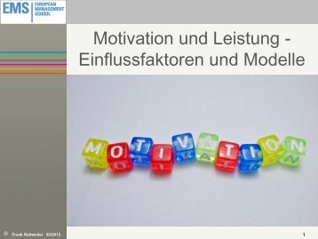 Was treibt mich an? Motivation - Fresh