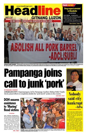 Nobody said city bankrupt --EdSa - Headline Gitnang Luzon