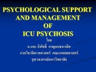 Psychological Support and Mgmt of ICU Psychosis