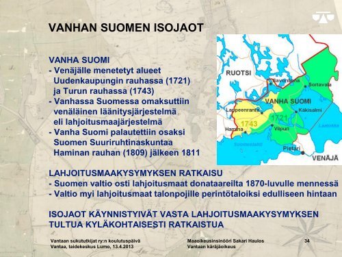 esitysmateriaaliin. - Vantaan Seudun Sukututkijat ry