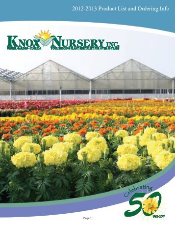 2012-2013 Product List and Ordering Info - Knox Nursery, Inc.