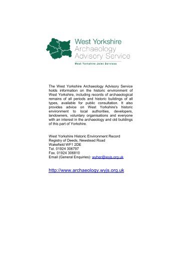 Tong - West Yorkshire Archaeology Advisory Service