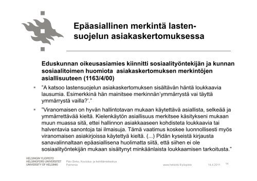 Mitä laki sanoo sosiaalityön dokumentoinnista? - Sosiaalikollega
