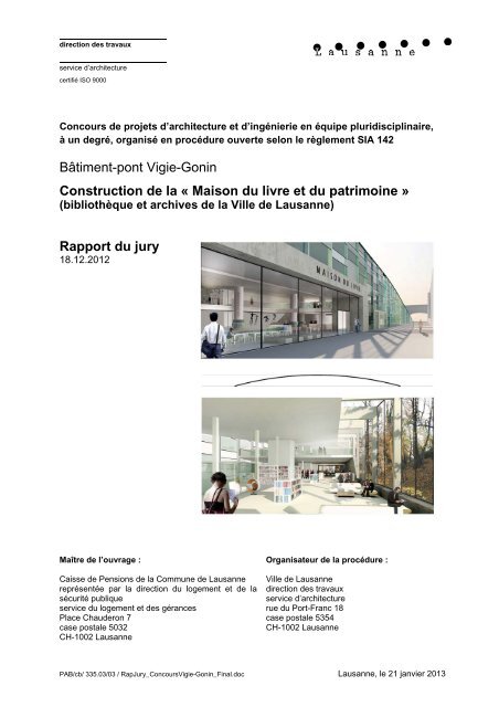 Maison Du Livre Et Du Patrimoine Ville De Lausanne