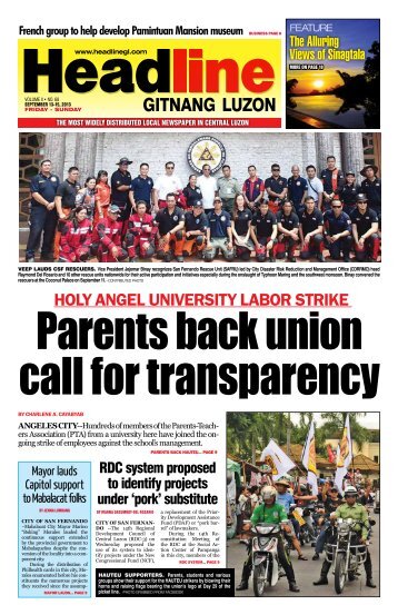 holy angel university labor strike - Headline Gitnang Luzon