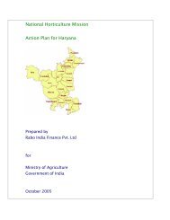 National Horticulture Mission Action Plan for Haryana