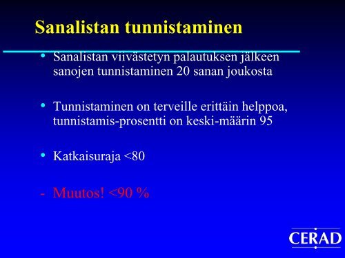 Muisti ja ikÃ¤Ã¤ntyminen