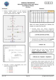 kÄ±rÄ±kkale Ã¼niversitesi - Enformatik BÃ¶lÃ¼mÃ¼