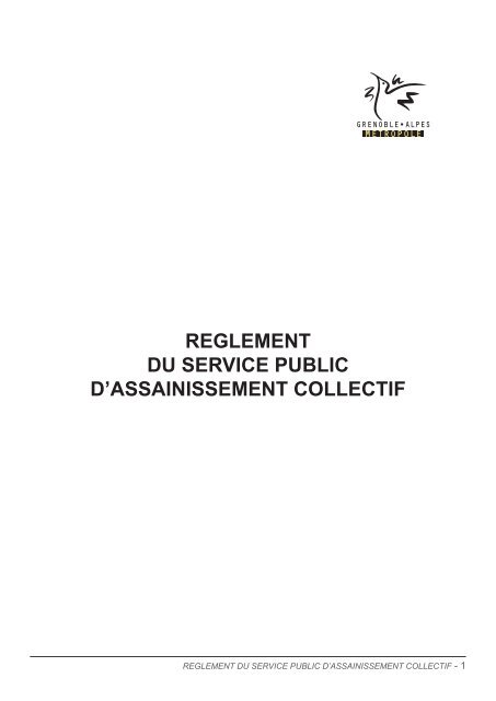 reglement du service public d'assainissement collectif - Graie