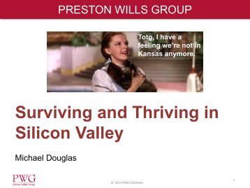 Surviving and Thriving in Silicon Valley