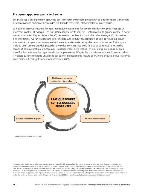 Pour un enseignement efficace de la lecture et de l'Ã©criture