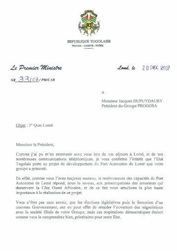 Monsieur Jacques DUPUYDAUBY PrÃ©sident du Groupe PROGOSA ...