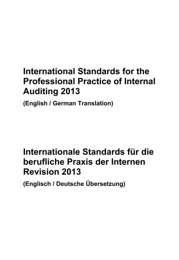 IIA-Standards (Stand 1.1.2013) - SVIR