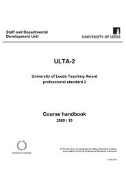 ULTA-2 - Staff and Departmental Development Unit - University of ...