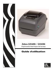 Guide d'utilisation Zebra GX420t / GX430t - Solumag