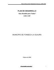 PLAN DE DESARROLLO MUNICIPIO DE FONSECA LA GUAJIRA