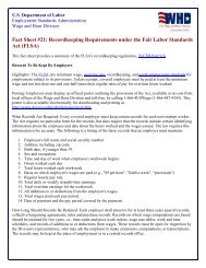 Fact Sheet #21: Recordkeeping Requirements under the Fair Labor ...