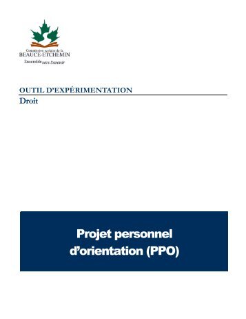 Projet personnel d'orientation (PPO)