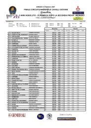 5 ANNI ASSOLUTO - CLASSIFICA DOPO LA ... - Cavalcando