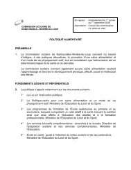 Politique alimentaire - Commission scolaire de Kamouraska ...