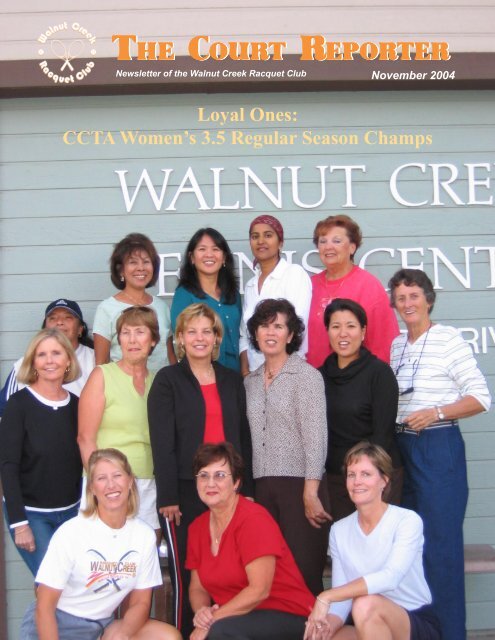 October Court Reporter - Walnut Creek Racquet Club