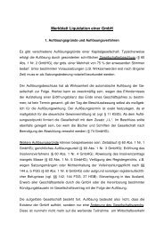 Merkblatt Liquidation einer GmbH - Notare Dr. Wahl und Dr. Adrian
