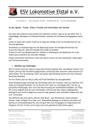 Vorstandsbrief Oktober 2013 - ESV Lok Elstal eV
