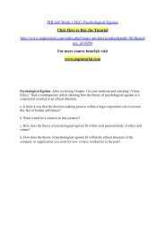 PHI 445 Week 1 DQ 1 Psychological Egoism