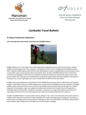 Cambodia Travel Bulletin - Hanuman