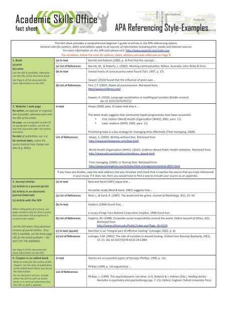 apa pdf info sheet