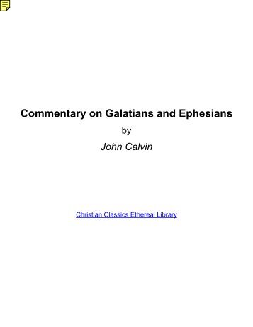 Commentary on Galatians and Ephesians - DotRose.com