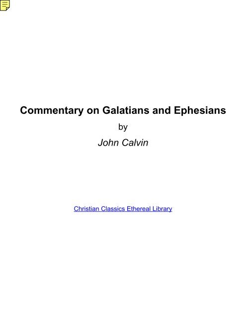 Commentary on Galatians and Ephesians - DotRose.com