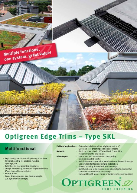 Optigreen Edge Trims â Type SKL - Optigreen Green Roofs